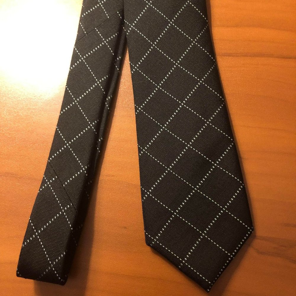 DKNY Black Lined Tie